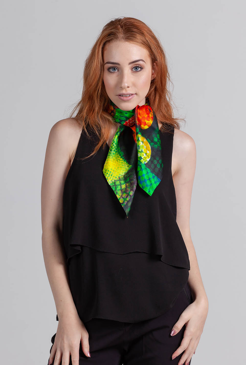 Lila and Me Festive Treats Silk Scarf.