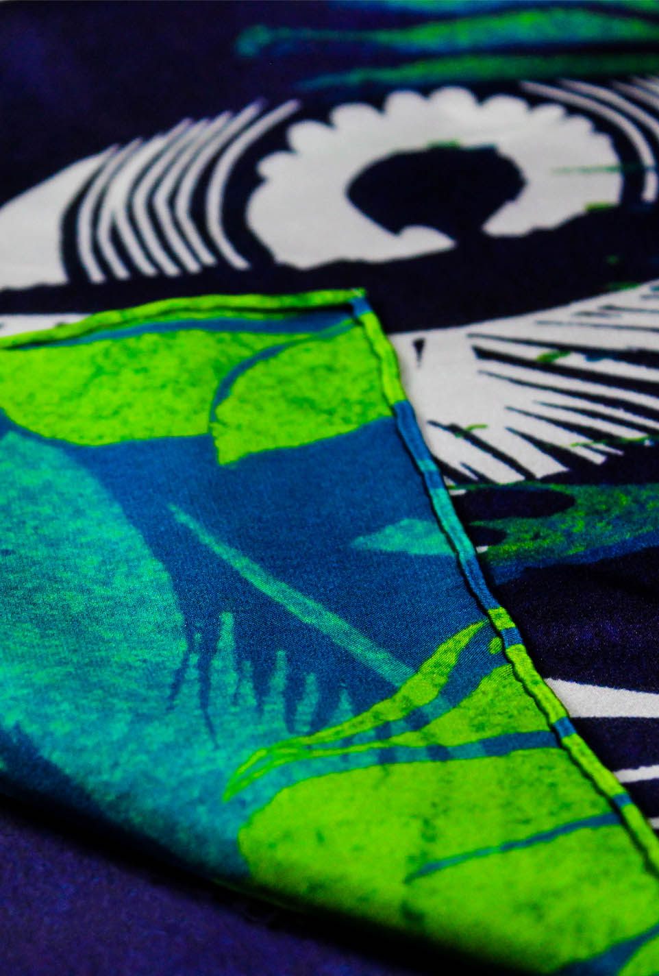 Lila and Me Garden Lady hand rolled high quality silk scarf fabric.