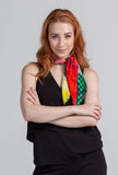 Lila and Me Park Bench Silk Scarf. Affordable luxury scarves for women.