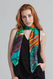 Lila and Me The Vineyard silk scarf. Affordable luxury scarves for women.